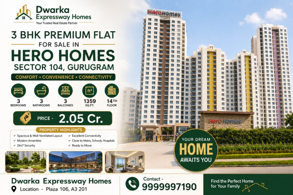 3 bhk flat for sale in Hero Homes1